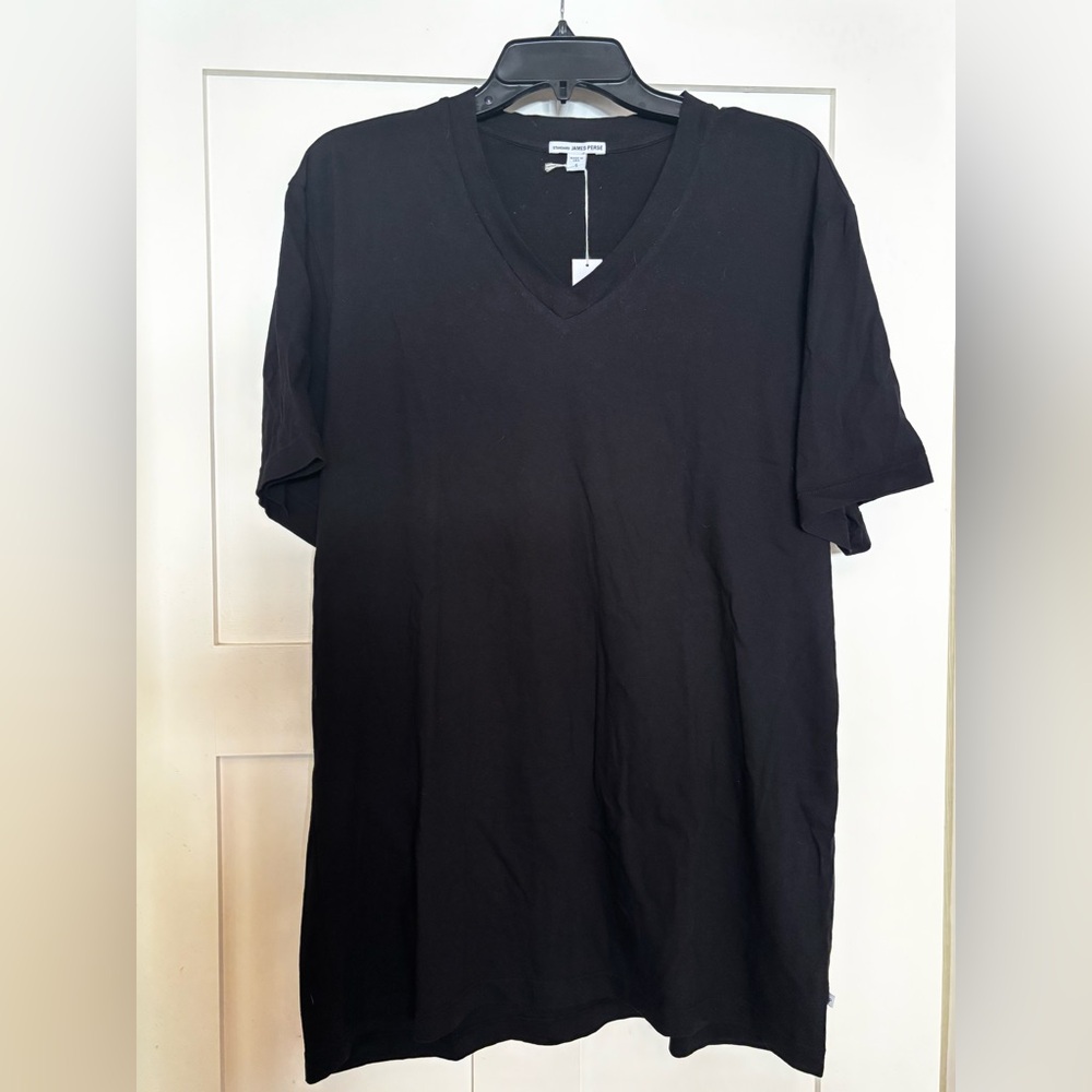 James Perse NWT Black Short Sleeve V-Neck Tee
